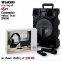 Burlington Coat Factory Black Friday: Speakers - $6.99 & Up