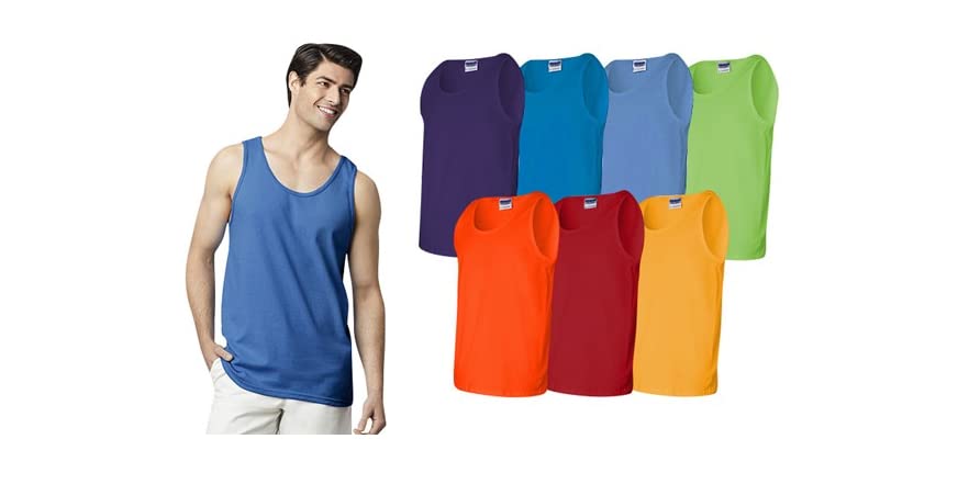 Gildan Men's Ultra Cotton Tank Tops 8-Pack $26 + FS w Prime