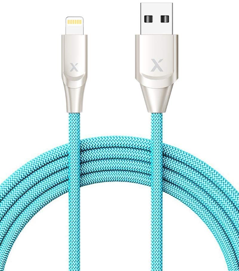 Xcentz iPhone Charger 6ft, Apple MFi Certified Lightning Cable, Braided Nylon $6.50 AC + FSSS