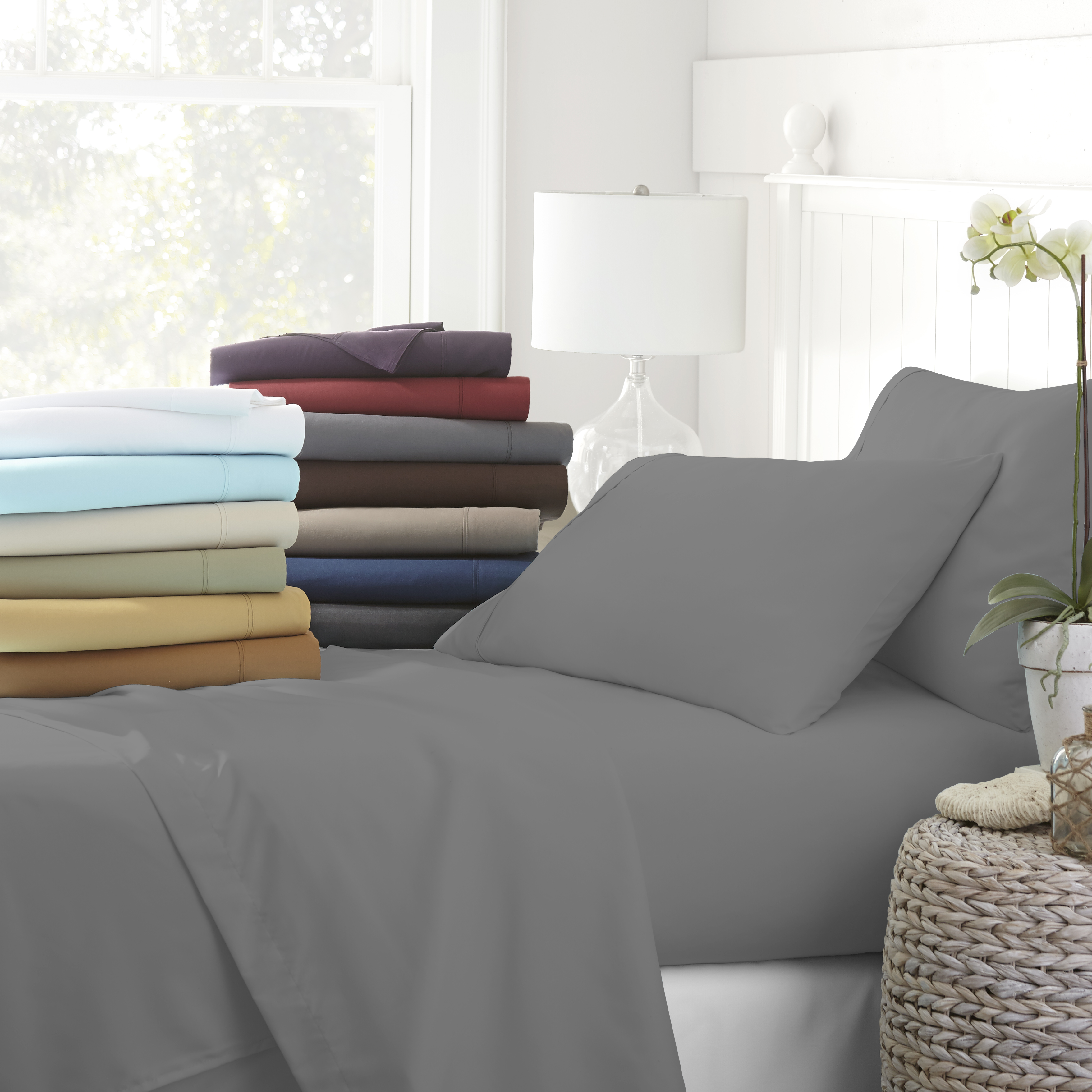 Linens and Hutch Solid 4 Piece Sheet Set: Starting at $19.59 + FS