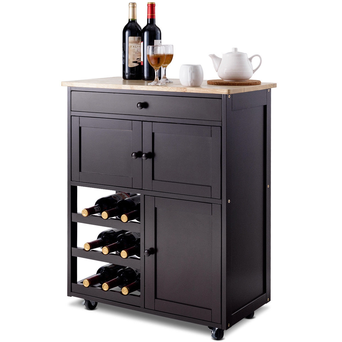 Costway Modern Rolling Storage Kitchen Cart with Drawer - $84.95 + Free Shipping