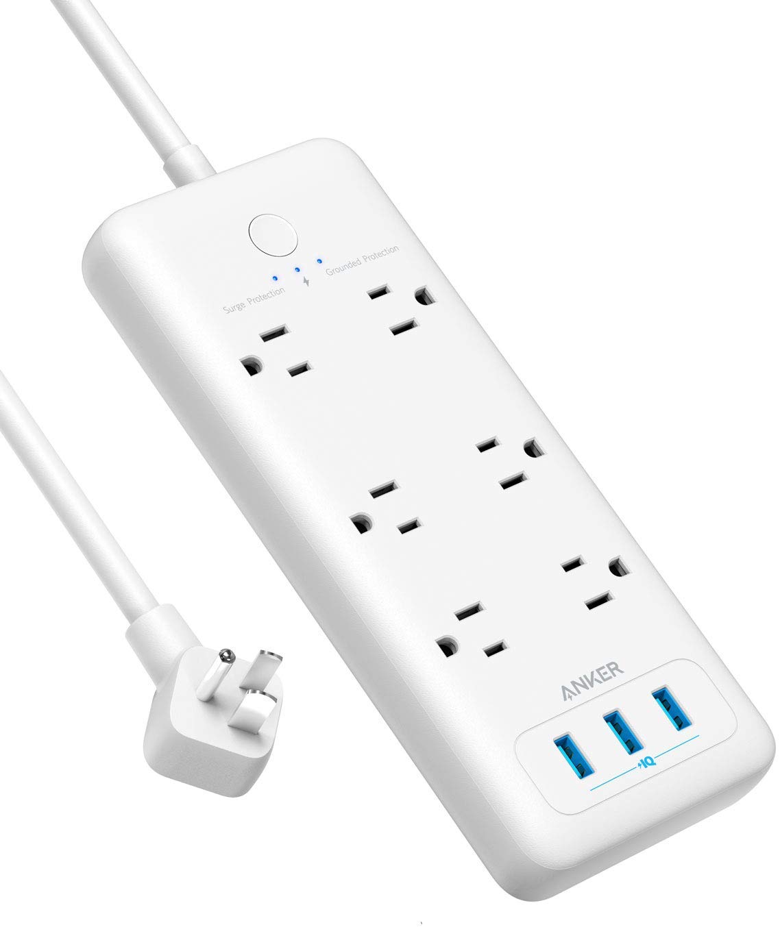Anker Surge Protector 6 Outlet & 3 USB Charging Ports Power Strip $23.39 + FSSS