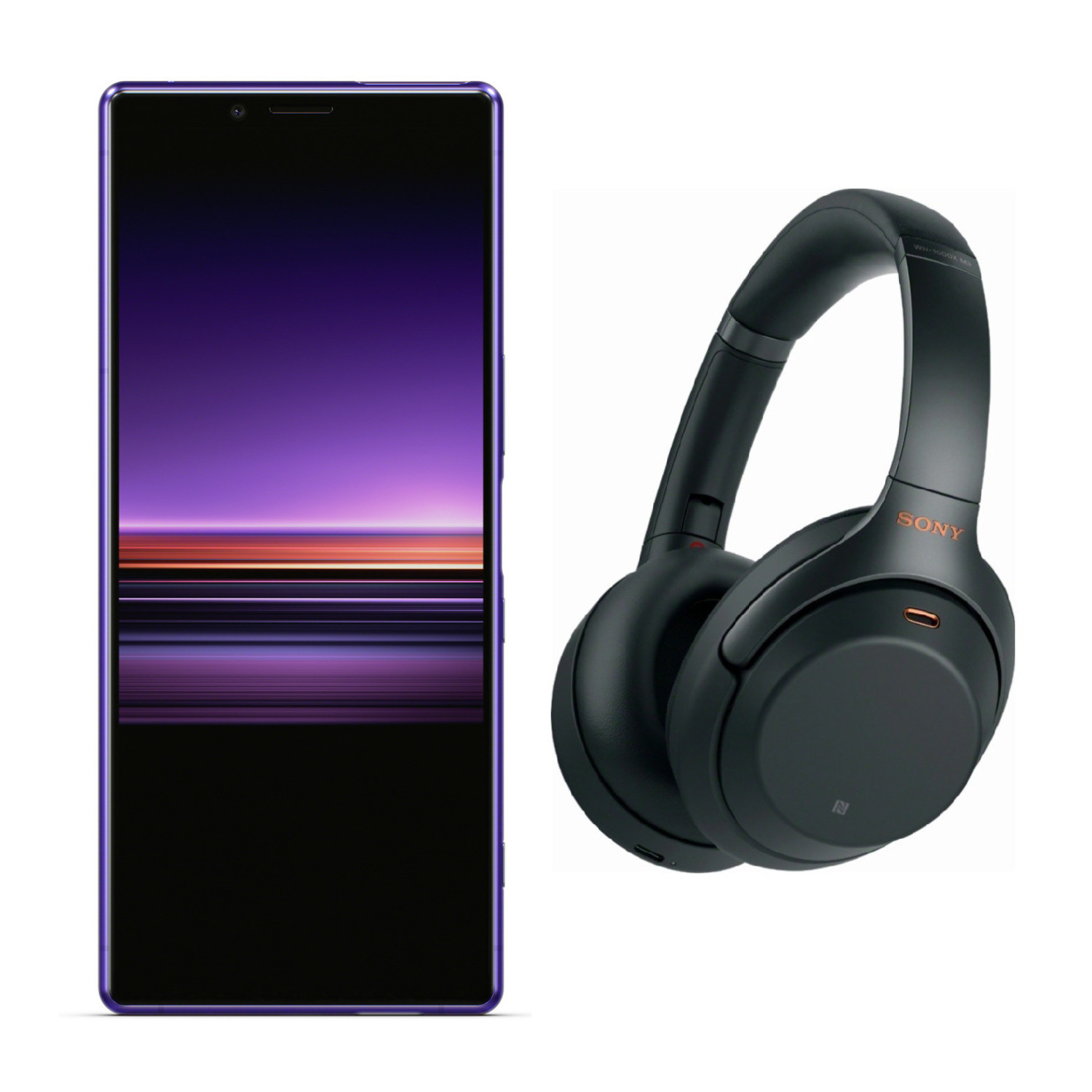 128GB Sony Xperia 1 J8170 Unlocked Smartphone + Sony WH-1000XM3 Noise Canceling Headphones + Sony WF1000X Noise Canceling True Wireless Earbuds