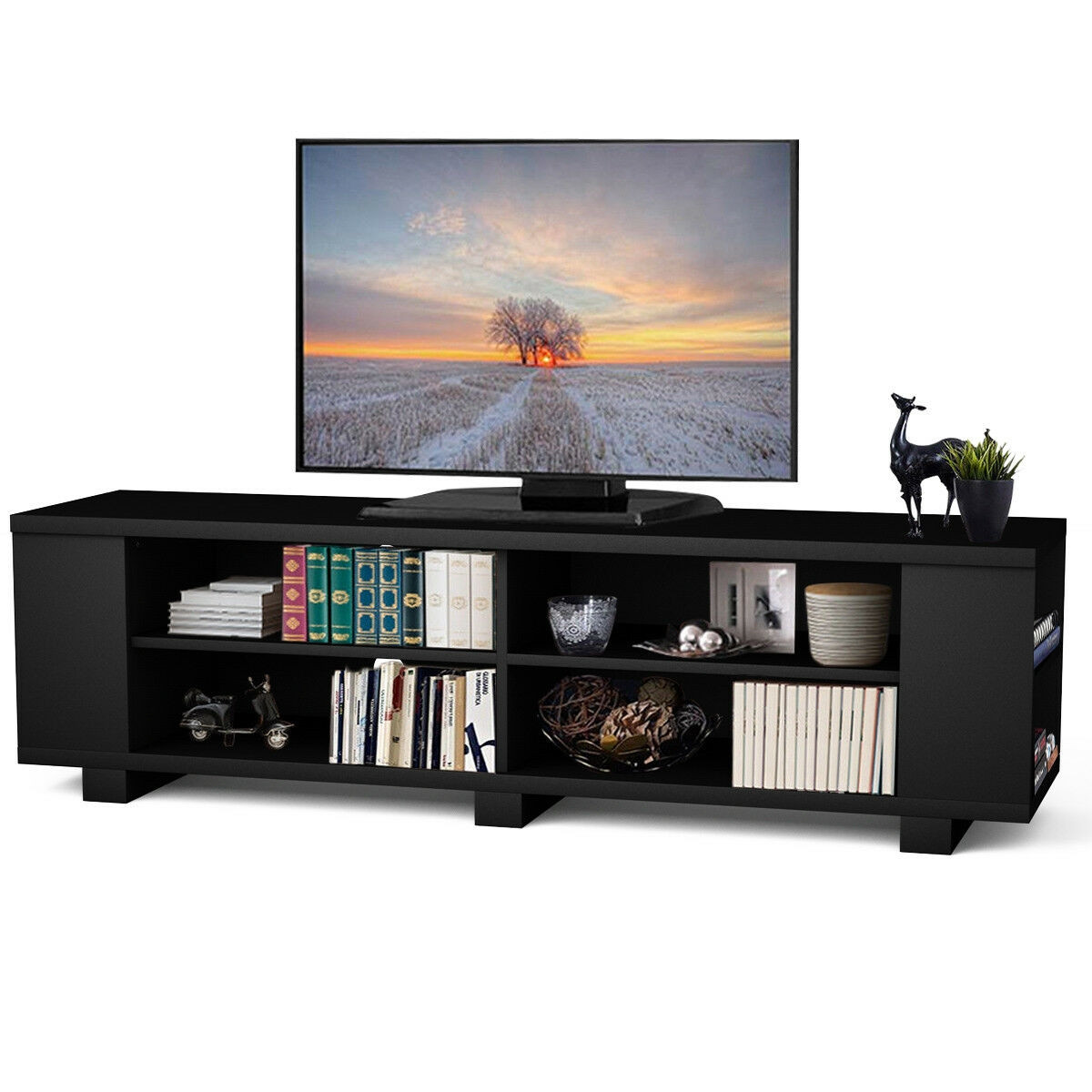 Costway 59" Console Storage Entertainment Media Wood TV Stand-$104.95 + Free Shipping