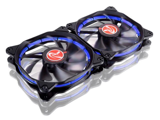 RAIJINTEK AURAS 12 BLUE - 2pcs, A 12025 O-type LED PWM Fan & Anti-Vibration Rubber at 4 Corner $9.99 + FS