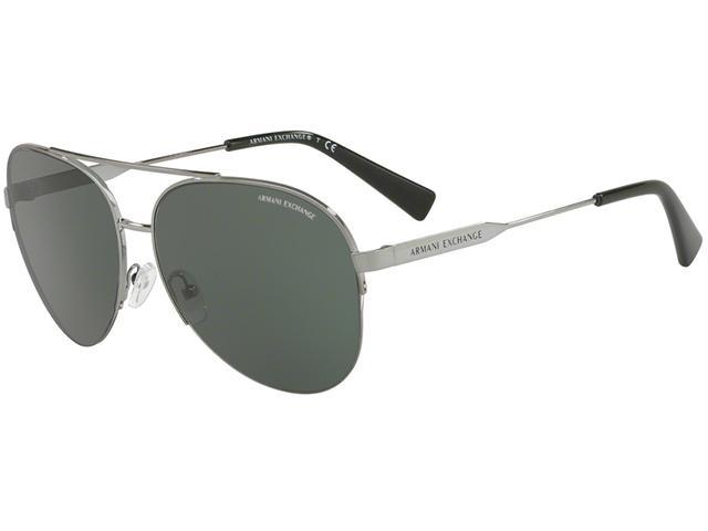 Armani Exchange Men's Semi-Rimless Gunmetal Aviator Sunglasses for $29.99 + FS