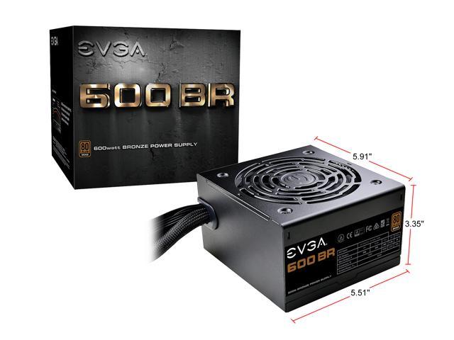 EVGA 600 BR 100-BR-0600-K1 600W Power Supply - $34.99 AR