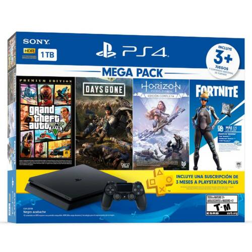 Sony Playstation 4 Slim 1TB GTA 5, Days Gone, Horizon Zero Dawn Complete Edition, Fortnite Versa and 3 Month PS Plus Bundle for $269.99 + FS