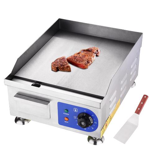Commercial 1500W 14" Electric Countertop Griddle Flat Top Restaurant Grill BBQ $124.95 + FS
