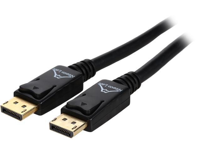 Nippon Labs DP-10-BR2 10 ft. DisplayPort 1.2 HBR2 Male to Male 28AWG Cable with Gold Plated Connectors - $8.63