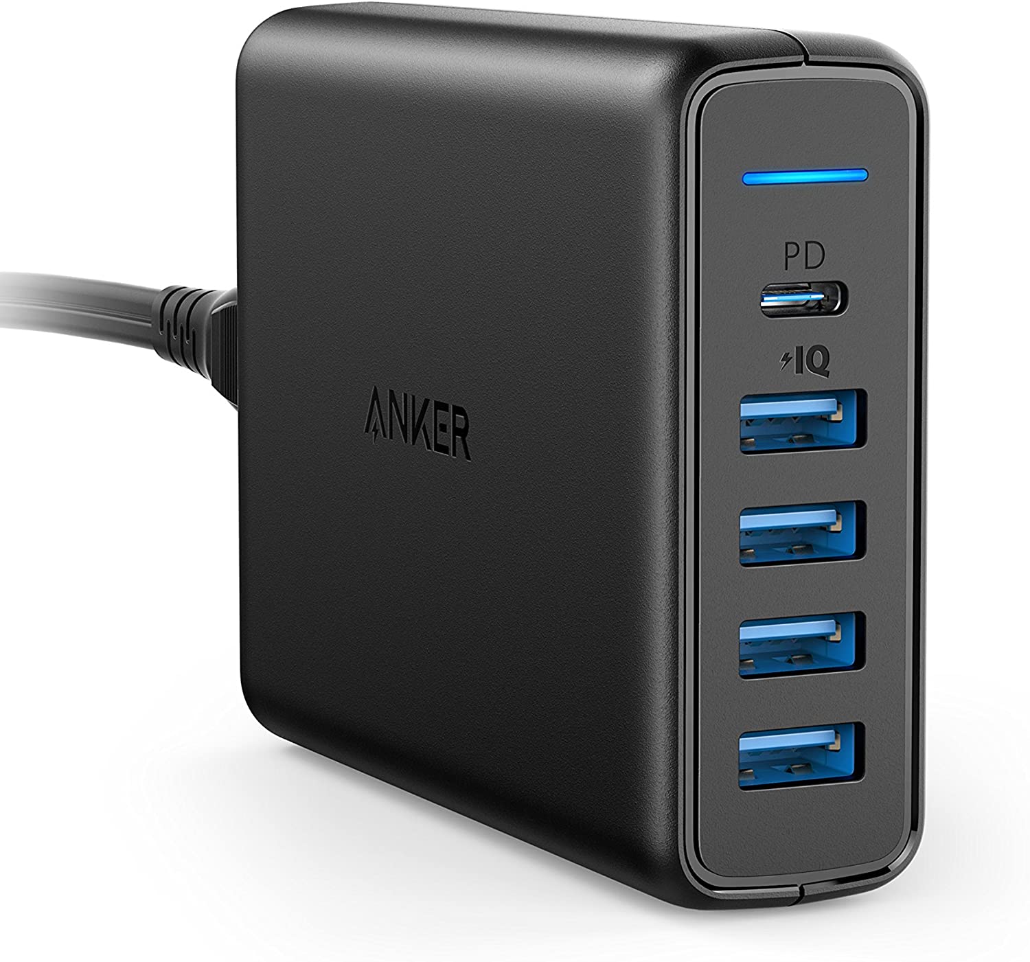Anker 60W 5-Port Desktop Charger with One USB C 30W Power Delivery Port $32.99 + FSSS