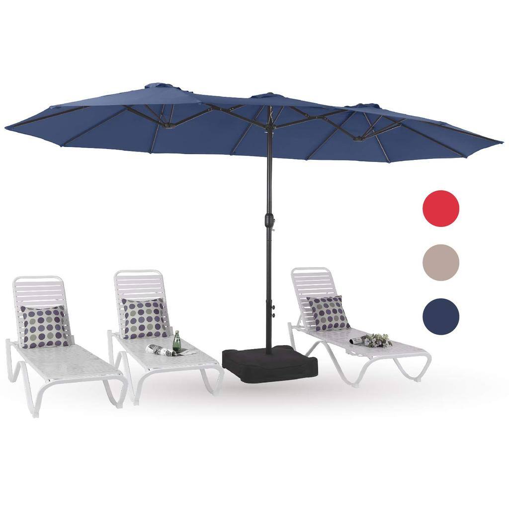 PHI VILLA 15FT Double-Sided Outdoor Patio Umbrella Only $124.99 + FS