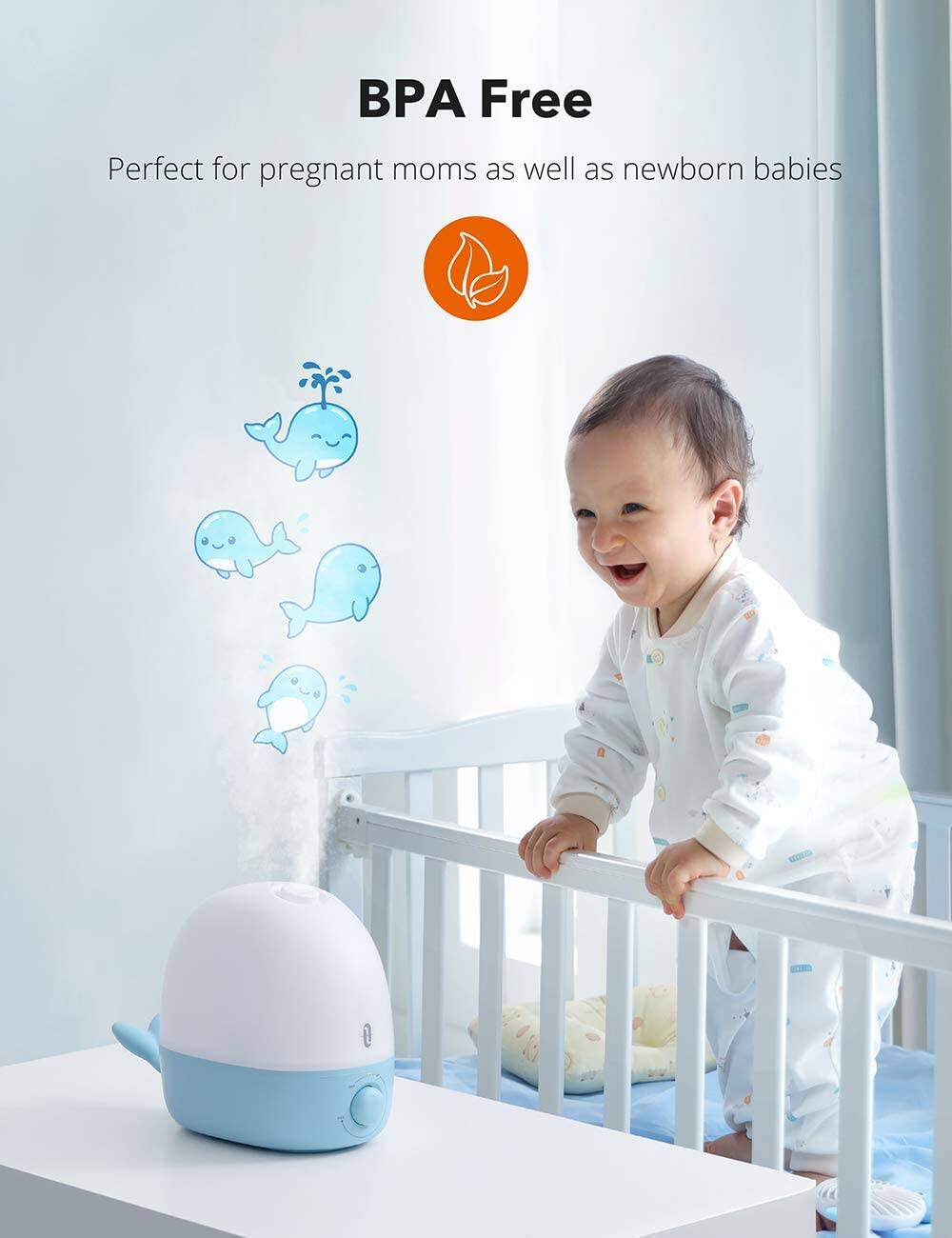 TaoTronics 2.5L Cool Mist Humidifier Essential Oil Diffuser with Warm Night Light (26 dB Whisper Quiet) $25.99 AC + FSSS