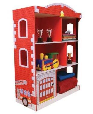 KidKraft Wood Firehouse Kids Red Fire Fighter Bookcase | 76026 for $79.99 + FS