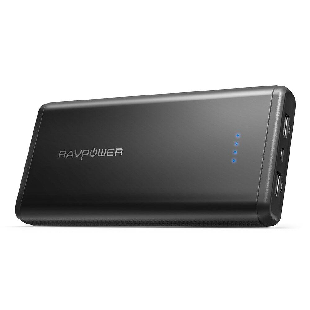 RAVPower 20000mAh External Battery Pack Dual iSmart 2.0 USB Ports, 3.4A Max Output 2A Input $17.99 AC + FSSS
