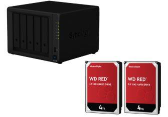 Synology 5 Bay NAS DiskStation DS1019+ with 2-Pack WD Red 4TB - $759.99 & More