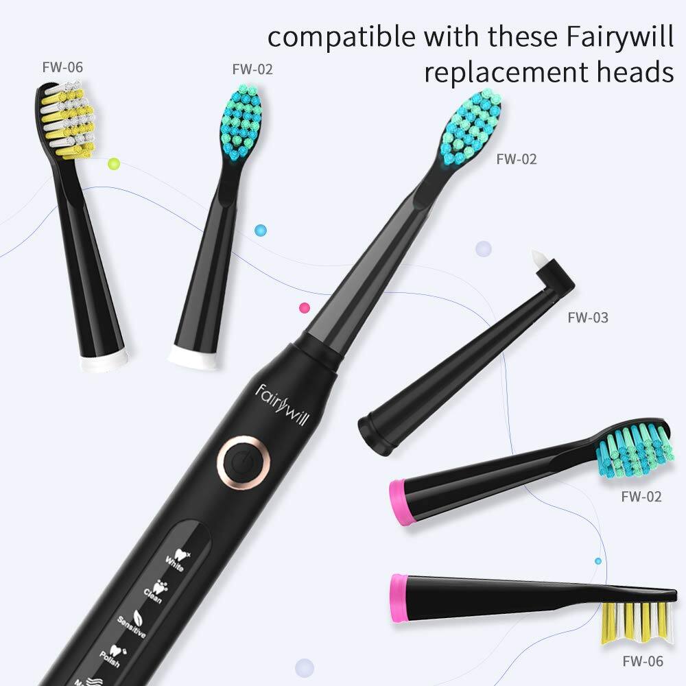 Fairywill Via Amazon has  Electric UltraSonic Toothbrush WIth 5 Optional odes & 3 Brush Head-$15.52 AC + FSSS