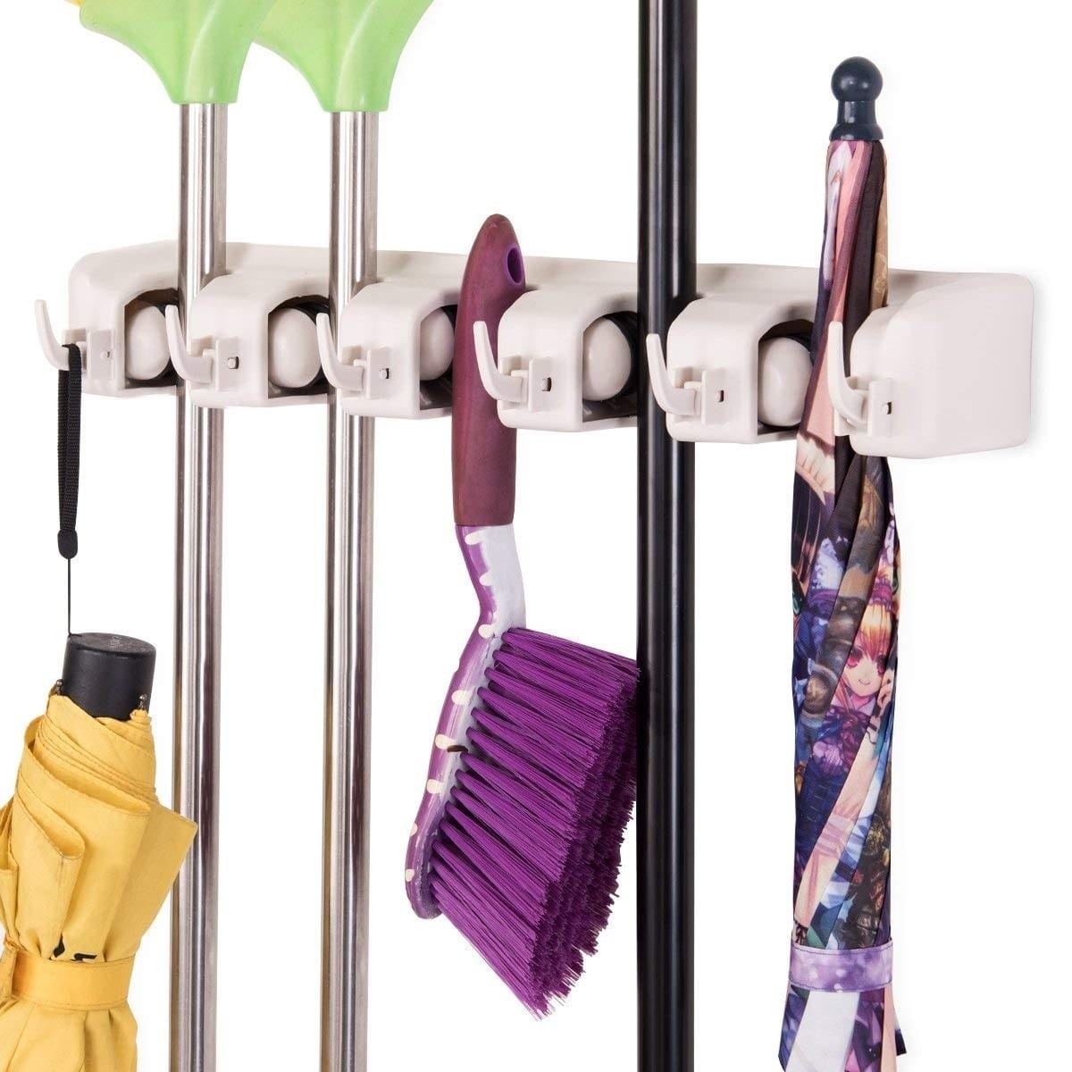 Costway Wall-Mounted Mop Holder Hanger with 5 Positions for $14 + Free Shipping