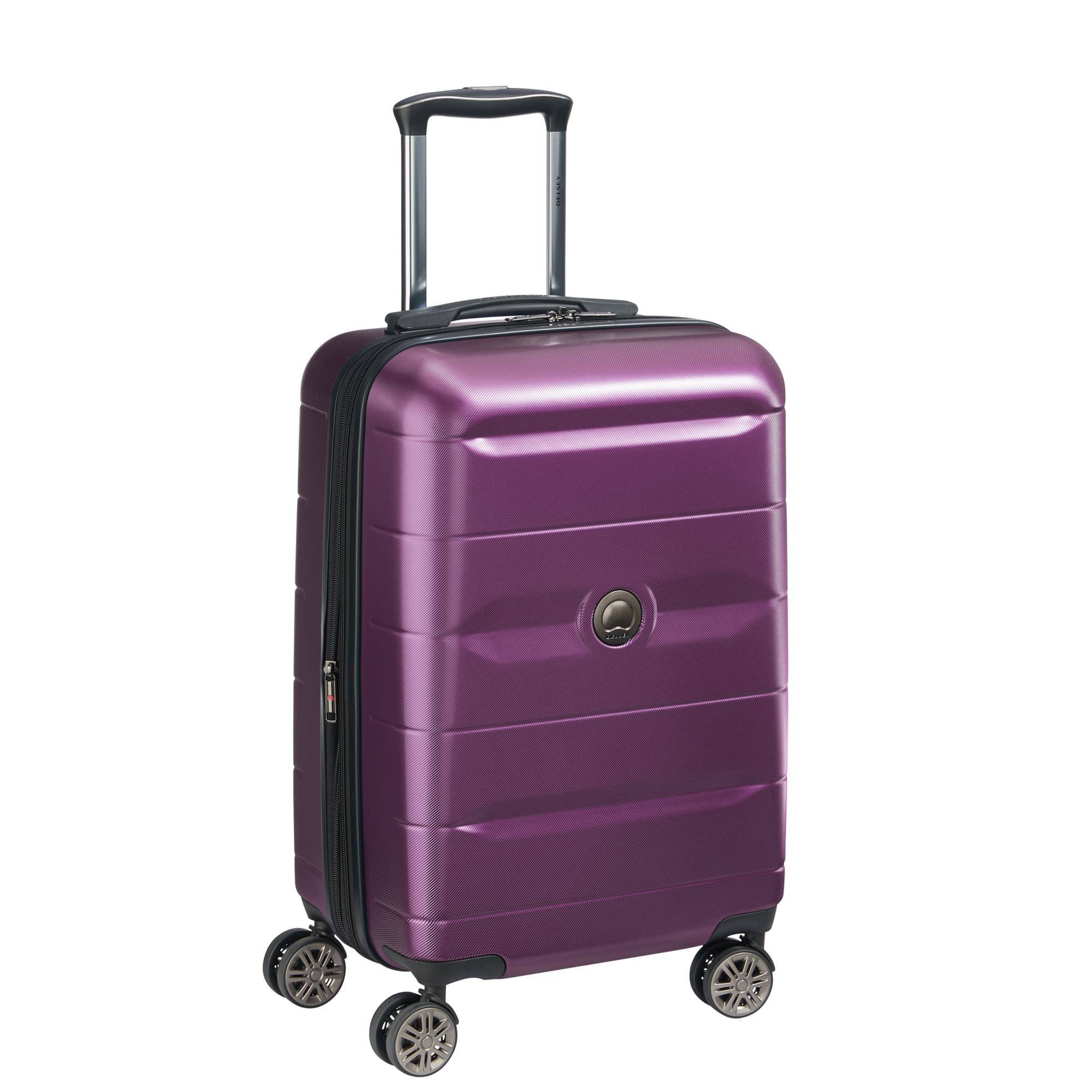 DELSEY Paris Comete 2.0 Expandable Rolling Carry On Luggage Suitcase, Purple $47.99 Shipped