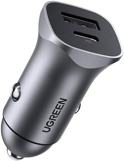 UGREEN PD 18W USB C and USB A 2-Port Fast Car Charger $7.69 + FSSS