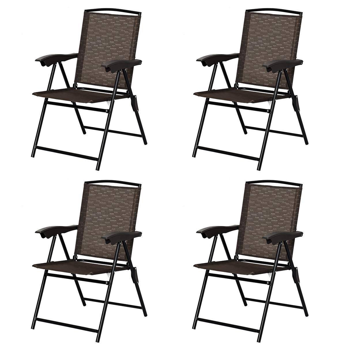 Goplus Set of 4 Folding Sling Chairs Portable Chairs -- $208.99 + Free Shipping
