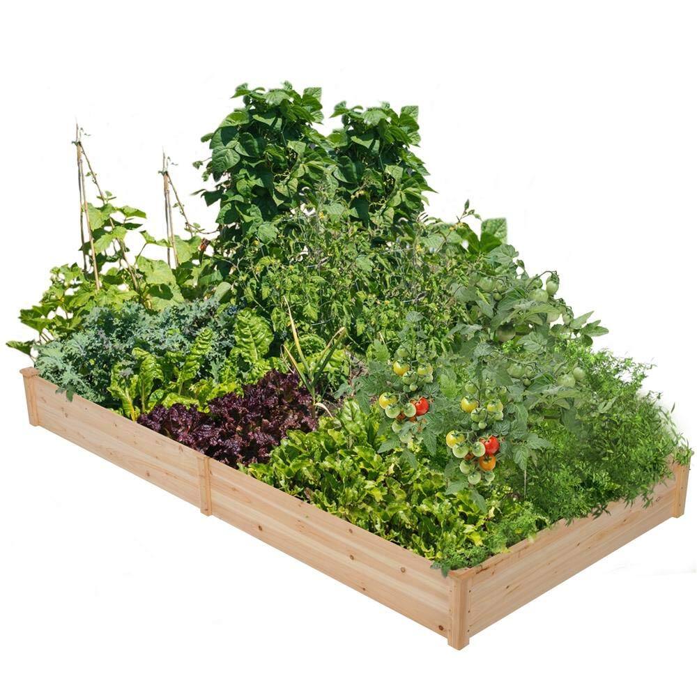 Yaheetech Wood Raised Garden Bed Boxes Kit 48.5" W x 97" L x 10.5" H for $65.24 AC + Free Shipping