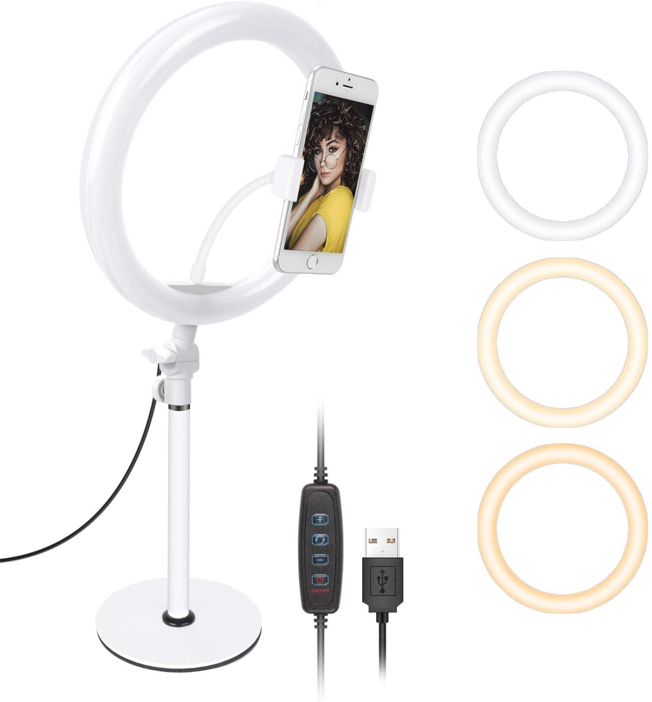 Neewer 10" LED Tabletop Ring Light w/ Compact Stand & Phone Holder for $14.80 + FSSS