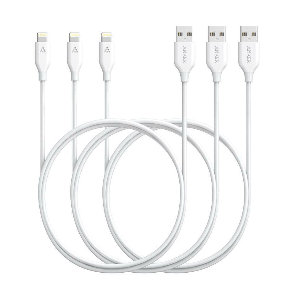 Anker 3-Pack 3 ft Lightning Cable Apple MFi Certified with LIFETIME WARRANTY $15.99 + FS