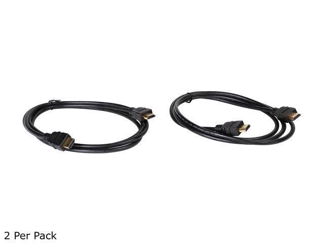 2-Pack Link Depot HS-6-2P 6 ft. Black HDMI High Speed Cable with Ethernet - Type A to Type A Male to Male - $2.39 + FS
