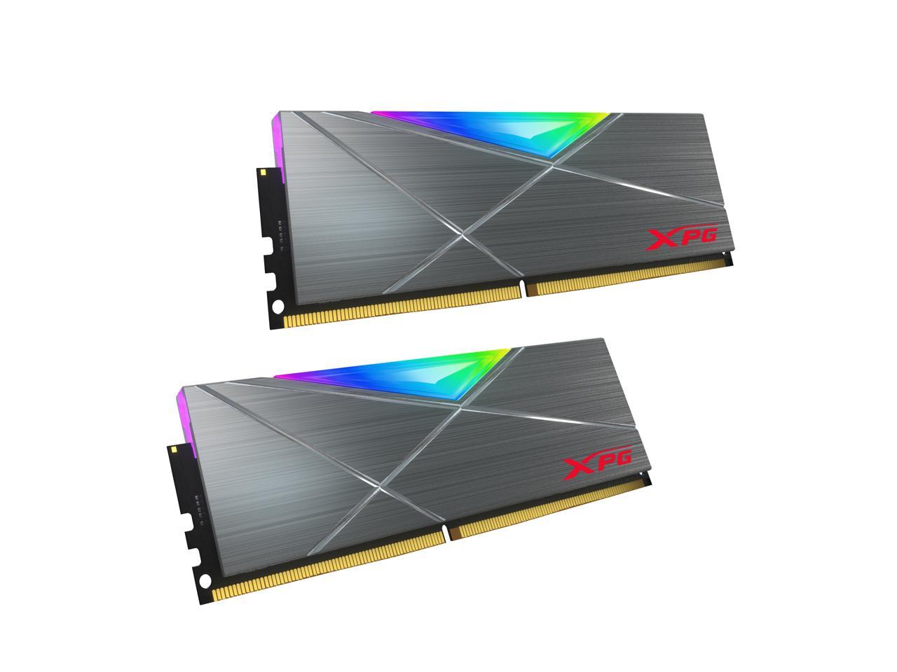 XPG SPECTRIX D50 16GB (2 x 8GB) DDR4 3600 (PC4 28800) CL18 RGB Desktop Memory + $10 Newegg Gift Card for $74.99 + FS