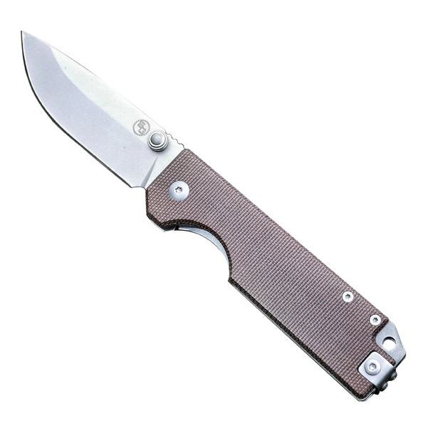 Statgear Ausus Micarta Folding Pocket Knife (Black or Brown) $20 Shipped