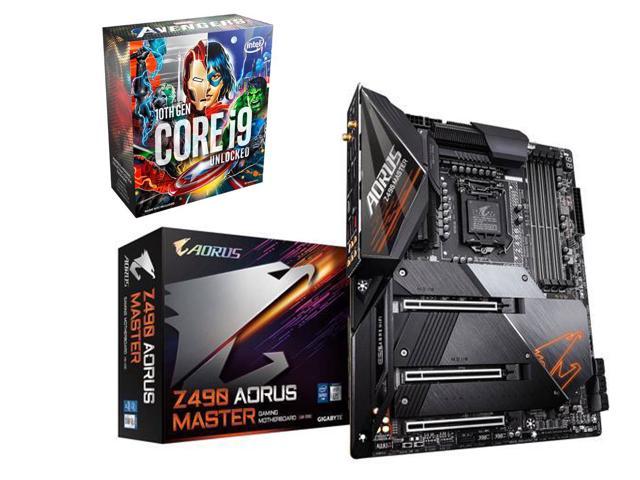 Z490 AORUS MASTER LGA 1200 Z490 ATX Motherboard with Triple M.2, SATA 6Gb/s, USB 3.2 Gen 2, WIFI 6, 2.5 GbE LAN + Intel Core i9-10850KA Avengers Limited Edition $644.98 AR