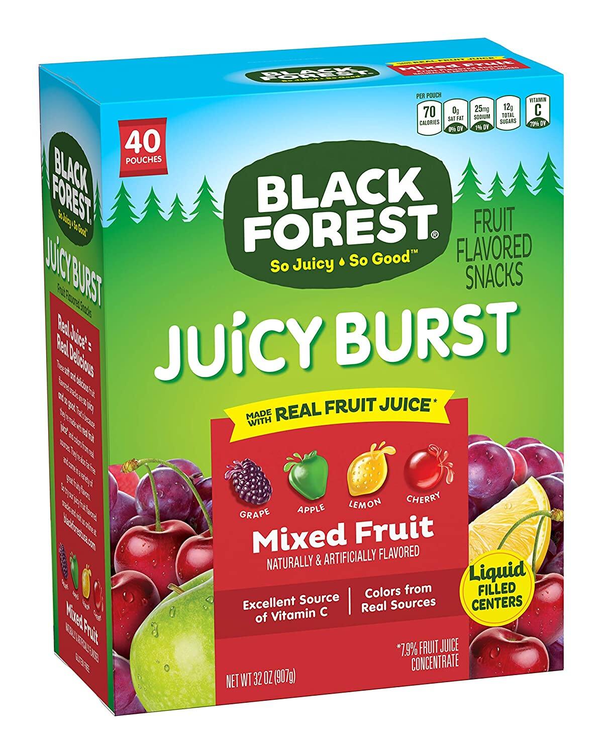 40-Count 0.8oz Black Forest Medley Juicy Center Fruit Snacks $5.66 or less w S&S + FSSS