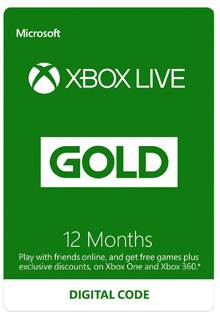 12 Month Microsoft Xbox Live Gold Membership (Email Delivery) $42.90
