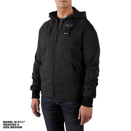 Milwaukee Men's Medium M12 12-Volt Lithium-Ion Cordless Black Heated Jacket Hoodie (Jacket and Battery Holder Only) 306B-20M - $69 at Home Depot