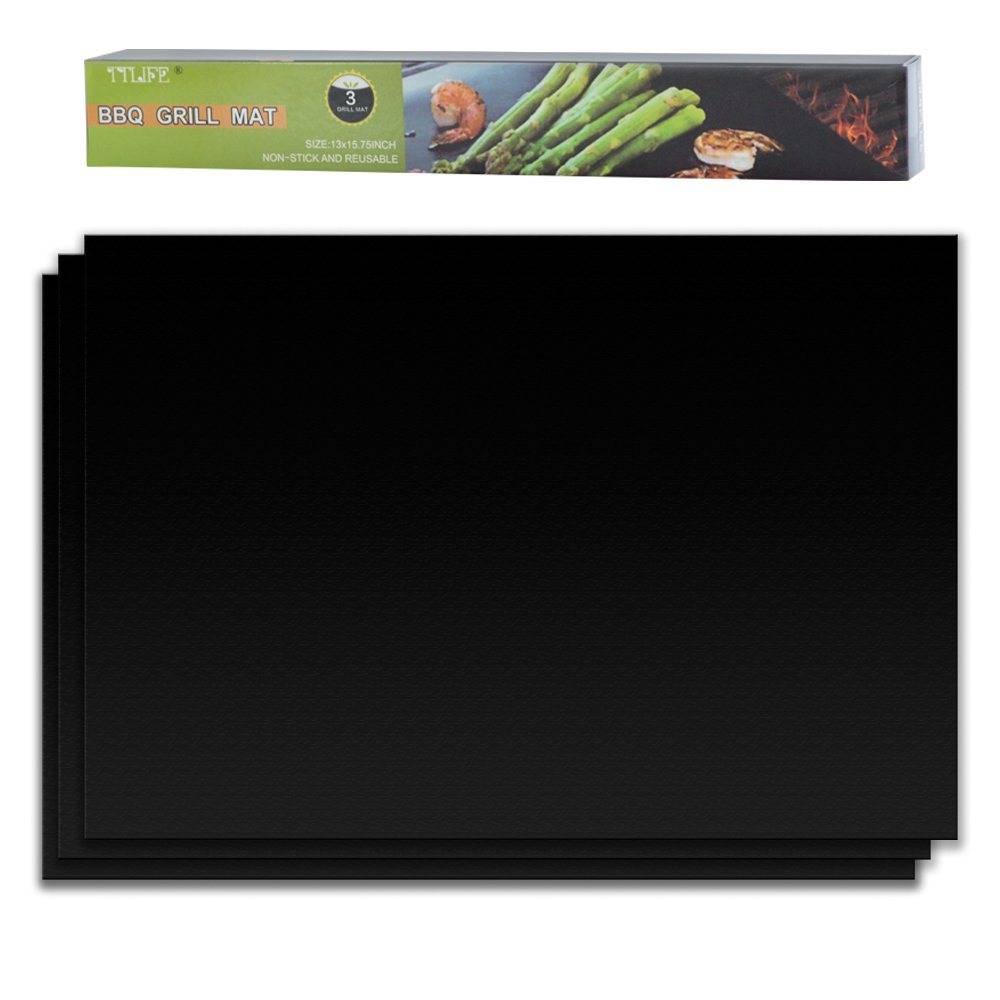 TTLIFE Grilling Cooking Mat / Grill Mat - 100% Non-stick BBQ Baking Mat (Set of 3) $7.92