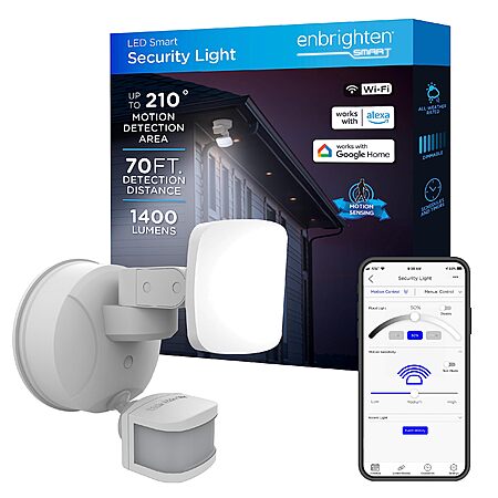 Enbrighten LED Wi-Fi Smart Security Light, App Control, Motion ...