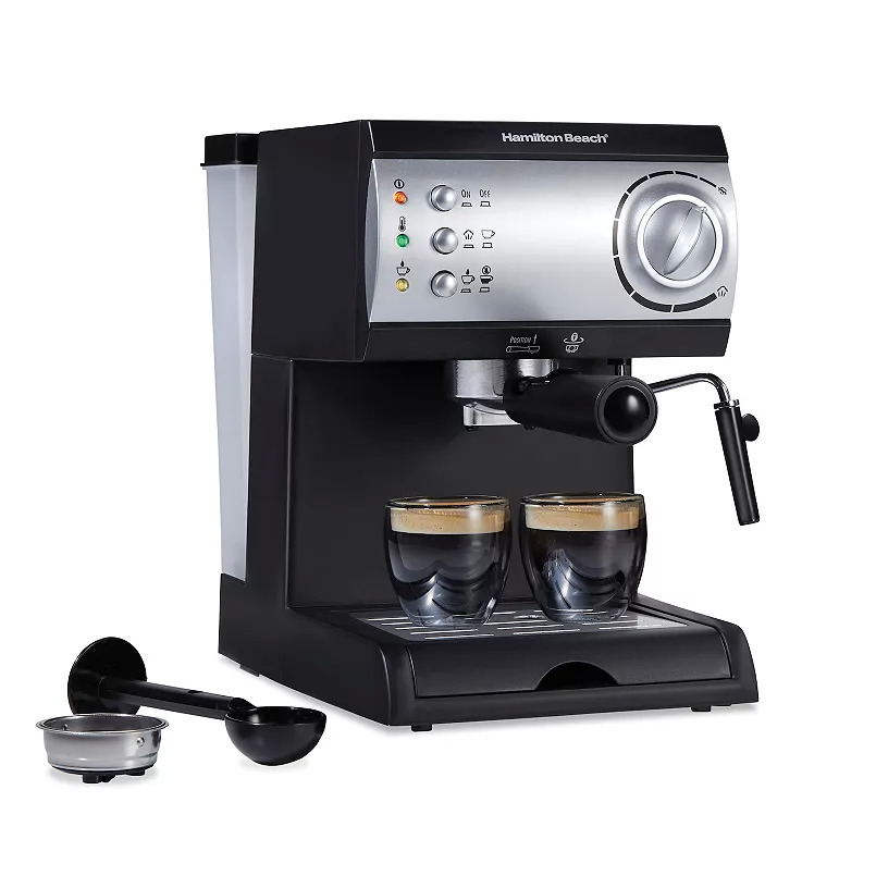 15 Bar Hamilton Beach Espresso Cappuccino Maker w Milk Frother 40 Free Shipping on 49