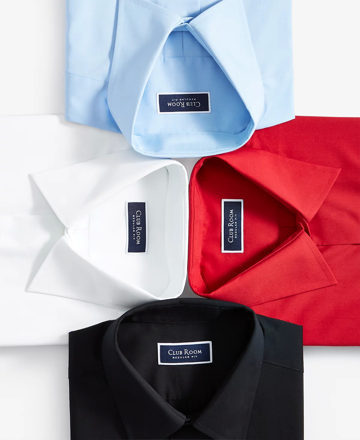 Men s Dress Shirts Club Room Regular Fit Dress Shirt Or Alfani Solid Dress Shirt Sizes S XXL 14.99 More Free In Store Pickup at Macys or Free Shipping on 25