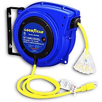 Extension Cord Reels: Goodyear Retractable Extension Cord Reel (16AWG X 50' Triple Tap Connector) $69.99 & More + Free Shipping w/ Prime