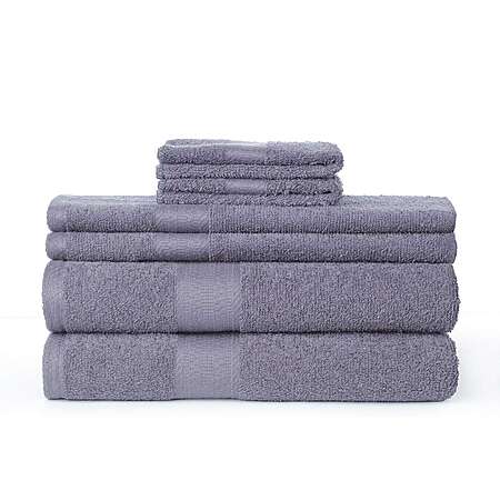 6-Piece The Big One Towel Set w/ 2 Bath Towels, 2 Hand Towels, & 2 ...