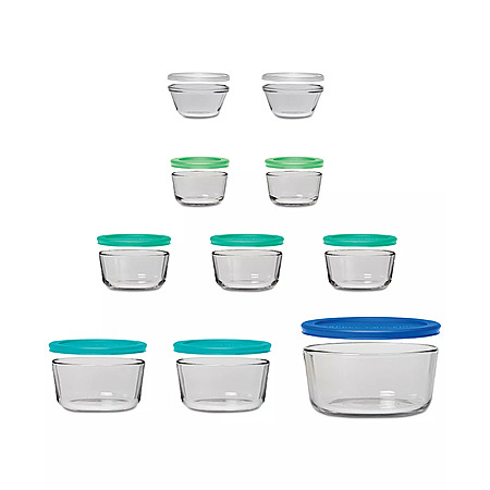 20-Piece Anchor Hocking Glass Food Storage Set w/ SnugFit Lids $16.59 + Free Store Pickup at Macy's or Free Shipping on $25+