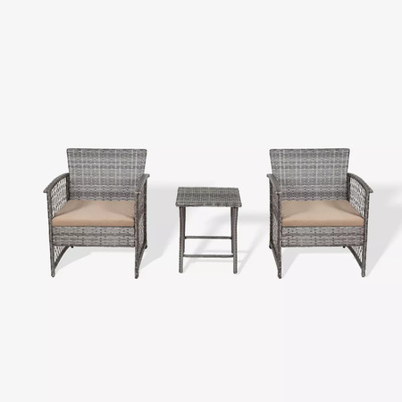 3-Piece WestinTrends Outdoor Patio Conversation Set (Gray/Beige) $89.99 + Free Shipping