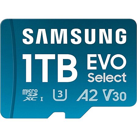 1TB Samsung EVO Select U3 microSDXC Card w/ SD Adapter $60 + Free Shipping