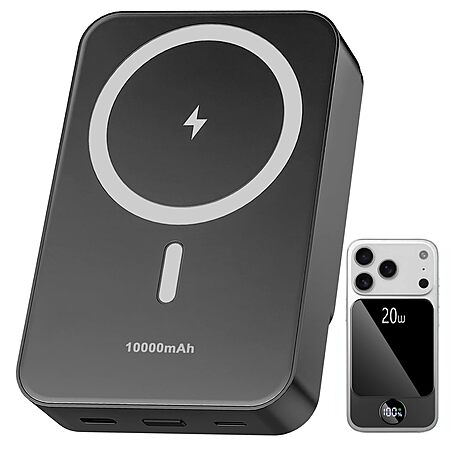 Matast 10000mAh Power Bank  Magnetic Portable Charger w/ PD 20w Fast Charging (2 Colors) $19.99 + Free Shipping w/ Prime or on $35+