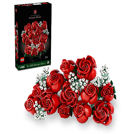 822-Pc LEGO Icons Botanicals Bouquet of Roses Building Set