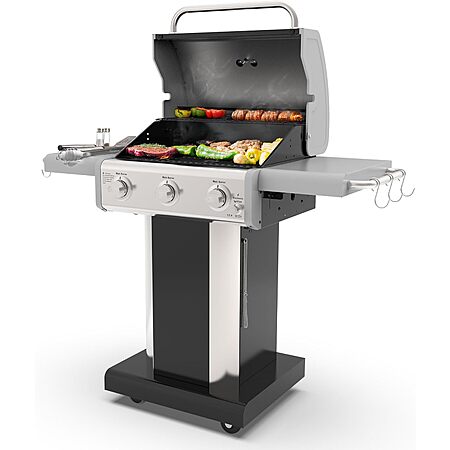 Kenmore 3-Burner 30,000 BTU Propane Gas Grill w/ Cast Iron Grates & Folding Side Tables (Black) $269.99 + Free Shipping