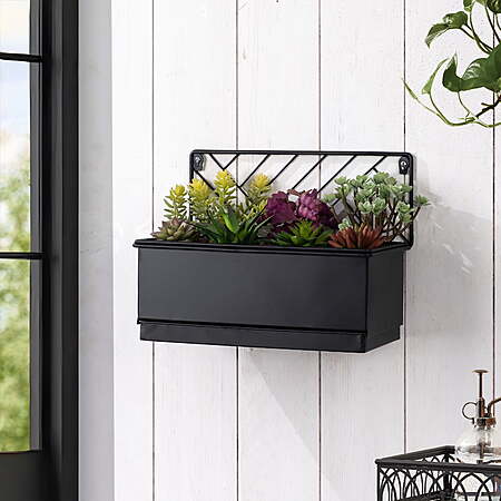 Mainstays Black Wall Hanging Planter w/ Removable Tray $14.88 + Free Shipping w/ Walmart+ or on $35+