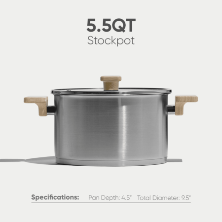 5.5-Quart  Carote Stainless Steel Stock Pot w/ Lid $15.99 + Free Shipping w/ Walmart+ or on $35+