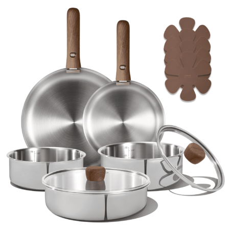 13-Piece Carote Tri-Ply Stainless Steel Cookware Set w/ Detachable Handle $39.99 + Free Shipping